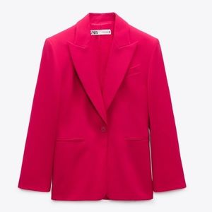 NWT ZARA FITTED BLAZER LIMITED EDITION FUCHSIA SIZE XS NWT